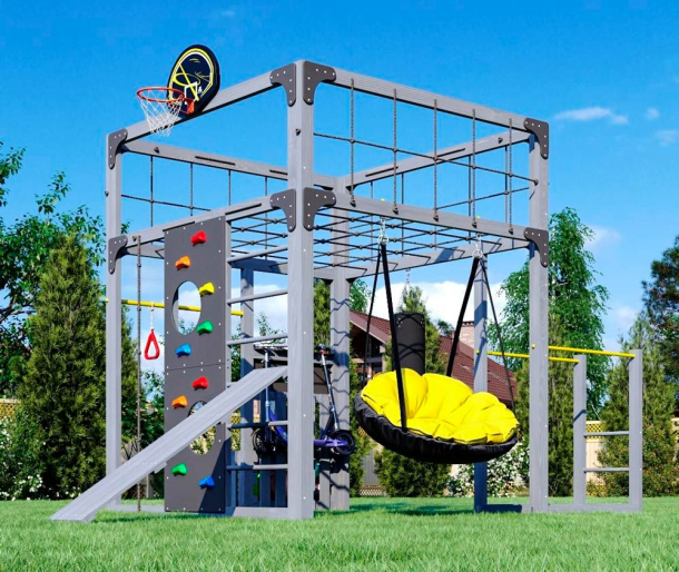 Спортивно-игровой комплекс для подростков Савушка КУБ-1 (цвет серый) СВ-64