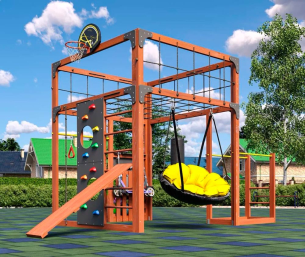 Игровой комплекс для подростков Савушка КУБ-1 (цвет махагон) СВ-63